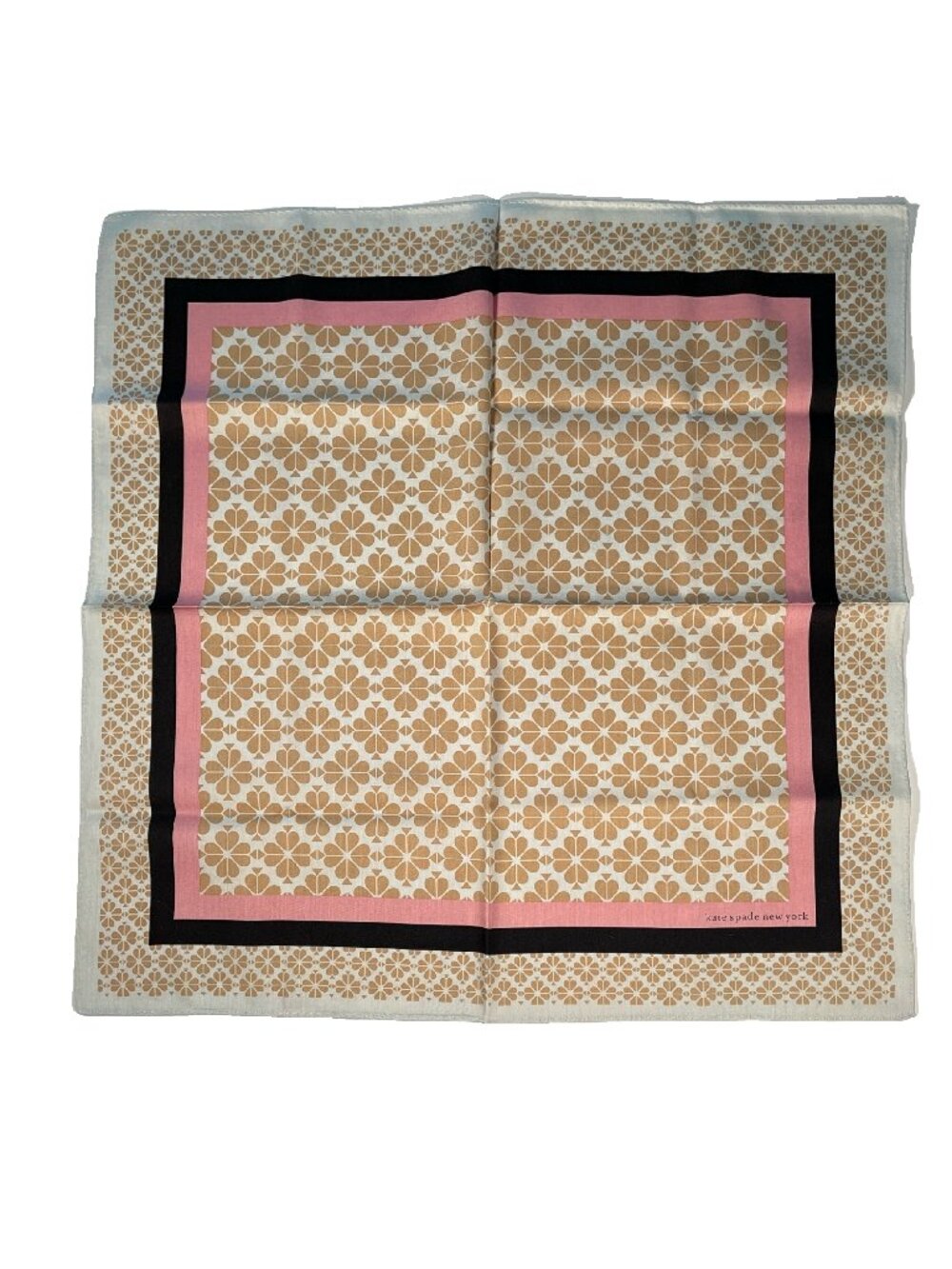 Kate Spade New York Cotton Scarf – Spade Print – Rolled Hem